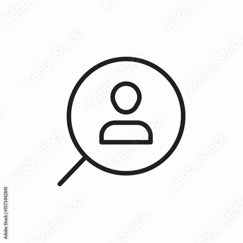 recruitment search icon sign vector