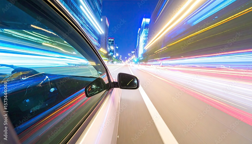 Obraz premium Night city driving