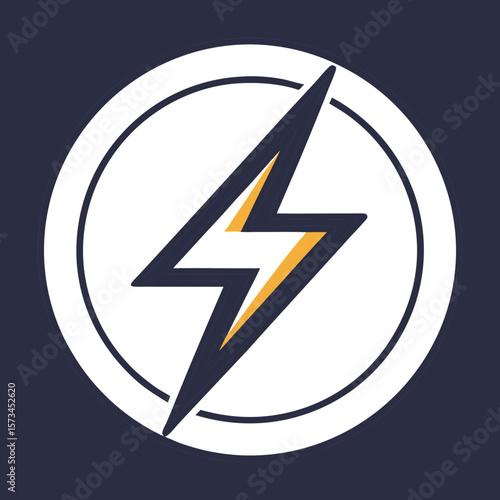 Free Download Energy lightning icon in black and white - GFXLoad