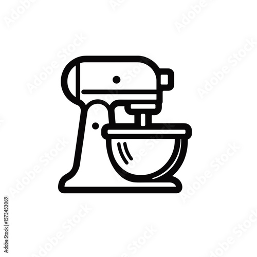 Stand mixer for preparing dough in modern kitchen design  