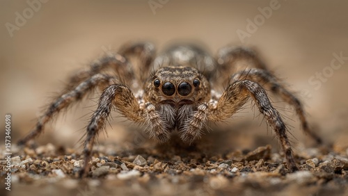 Ultra-Realistic Macro Photo of Spider with Sharp Focus on Eyes and Legs