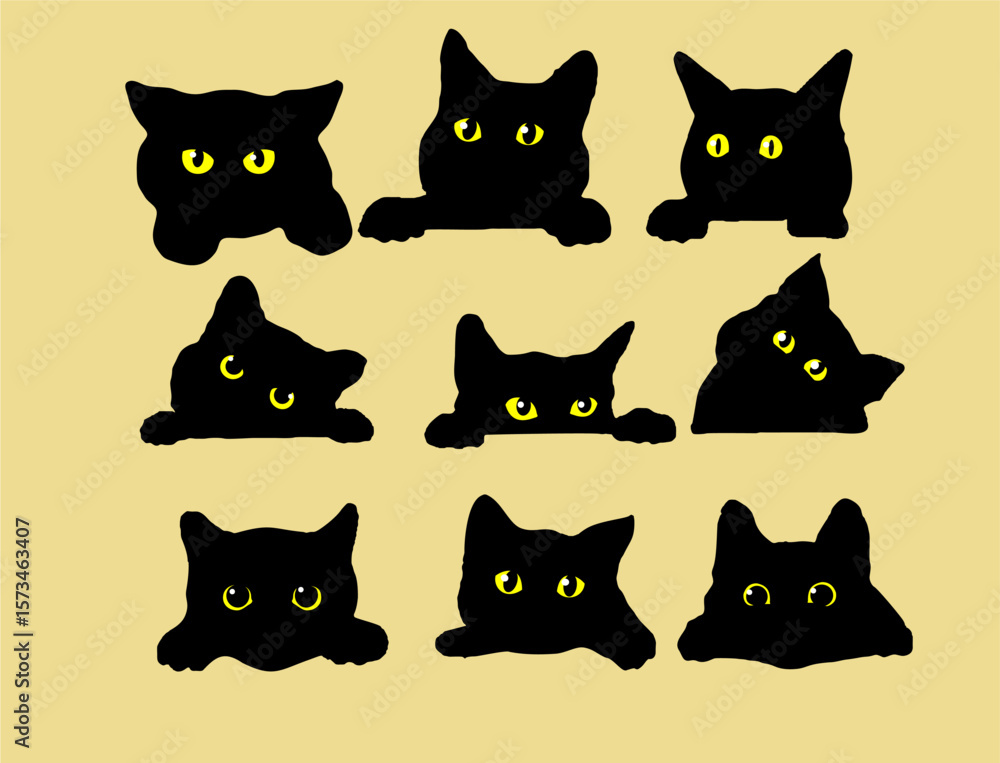 Fototapeta premium seamless pattern with cats