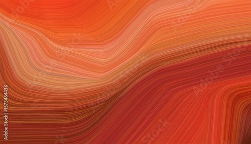 curved speed lines background or backdrop with coral firebrick and coffee colors dreamy digital abstract art