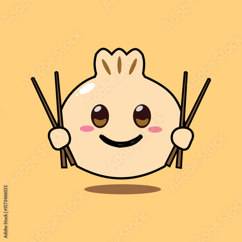 nice dim sum food vector image