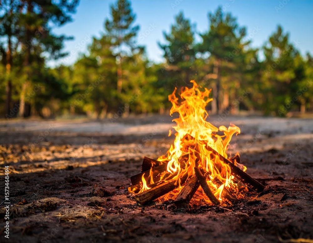 Campfire in the woods Campfire in the woods