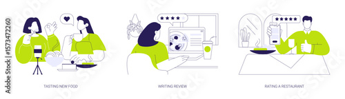 Food critic isolated cartoon vector illustrations se