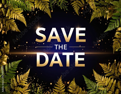 Golden fern save the date