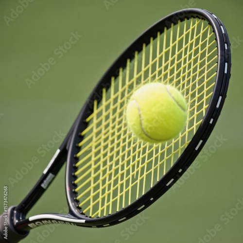 tennis racket and ball
