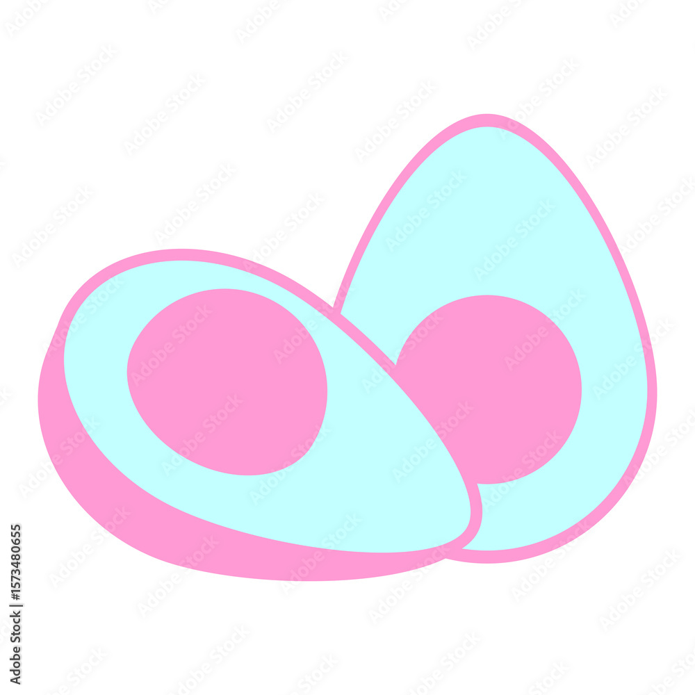Fototapeta premium avocado in bright neon color