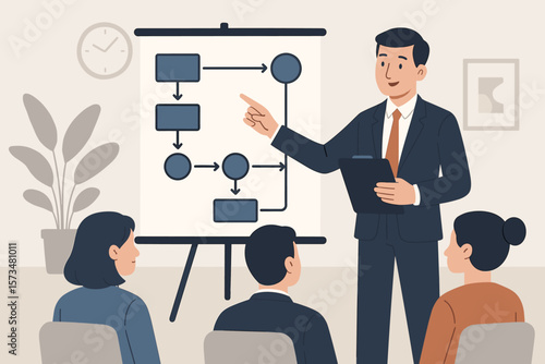 Financial growth, investment profit, and revenue or salary increase concept. Businessman with magnifying glass on a growing money tree with dollar signs. Earning and wages.