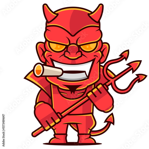 angry boss smoking cigar and blaming small businessman