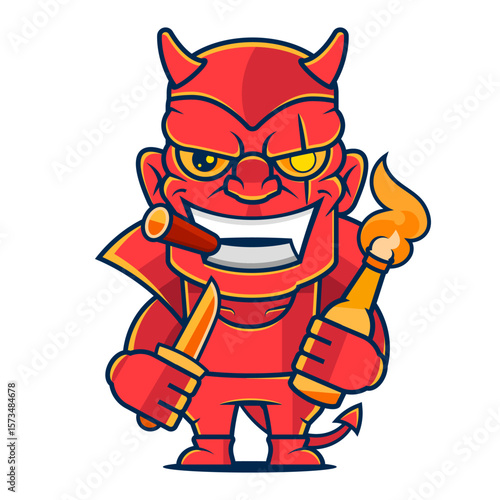 angry boss smoking cigar and blaming small businessman