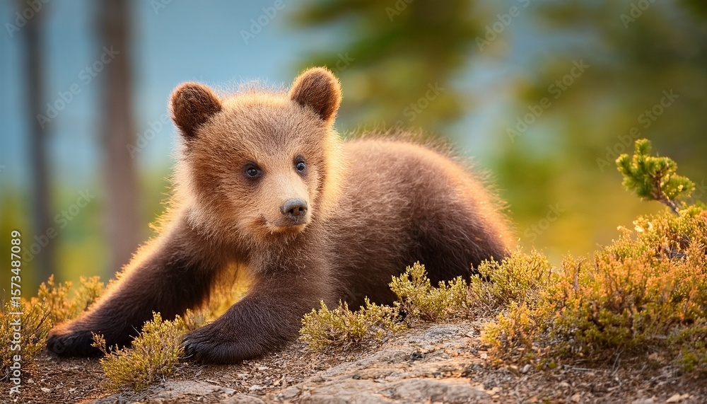 Obraz premium brown bear cub