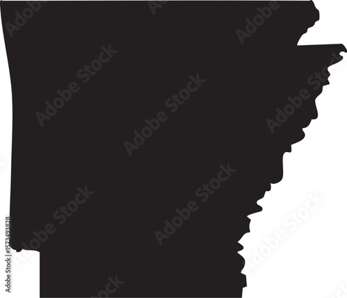 Vector Map of Arkansas Isolated