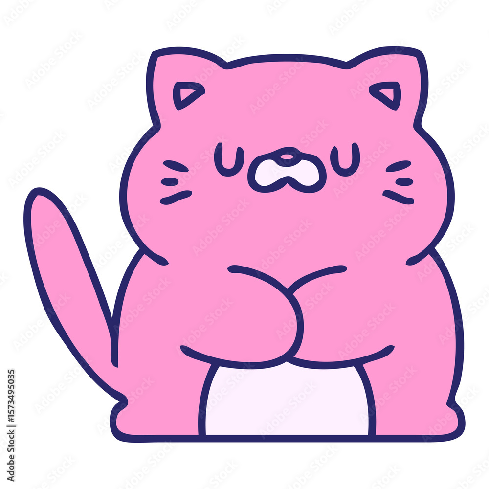 cartoon of a cute little cat in bright neon color cartoon of a cute little cat in bright neon color