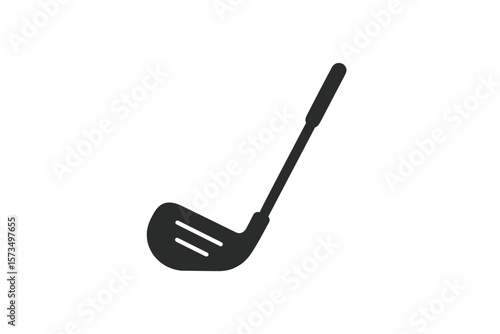 Golf Club Icon. Flat Vector Illustration. Golf Stick Silhouette for Sports Apps, Website Design, User Interface, Mobile App, Game, Logo, Sports Equipment, Minimalist Symbol, Transparent Background