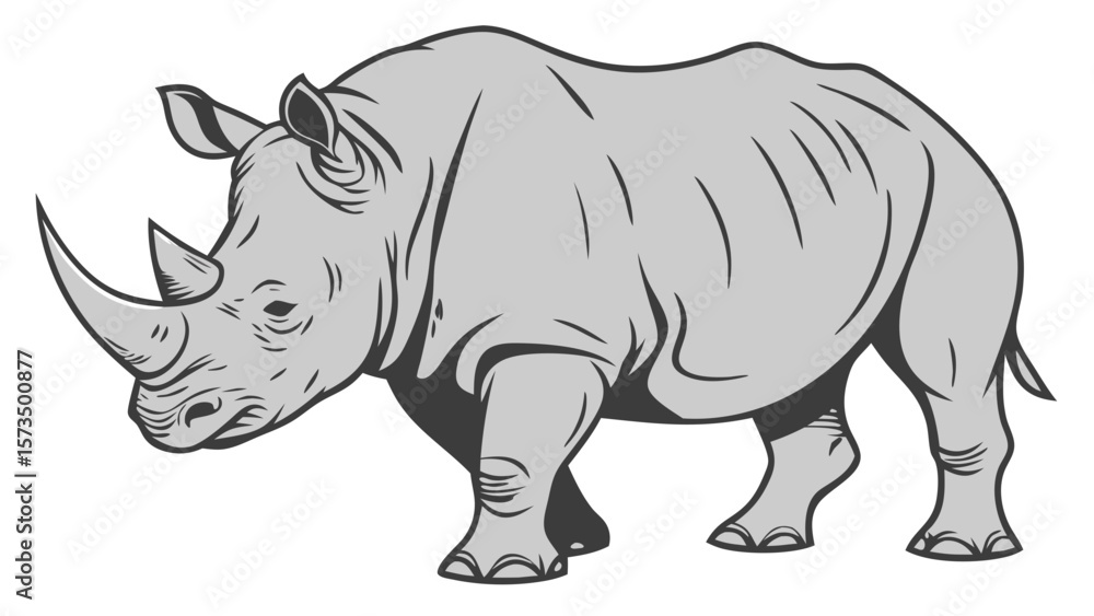 Fototapeta premium rhino isolated on white