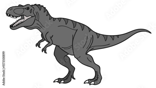 “Tyrannosaurus Rex Dinosaur Isolated Vector Illustration”

