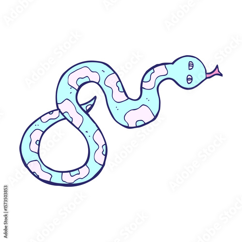 Wallpaper Mural cartoon snake in bright neon color Torontodigital.ca