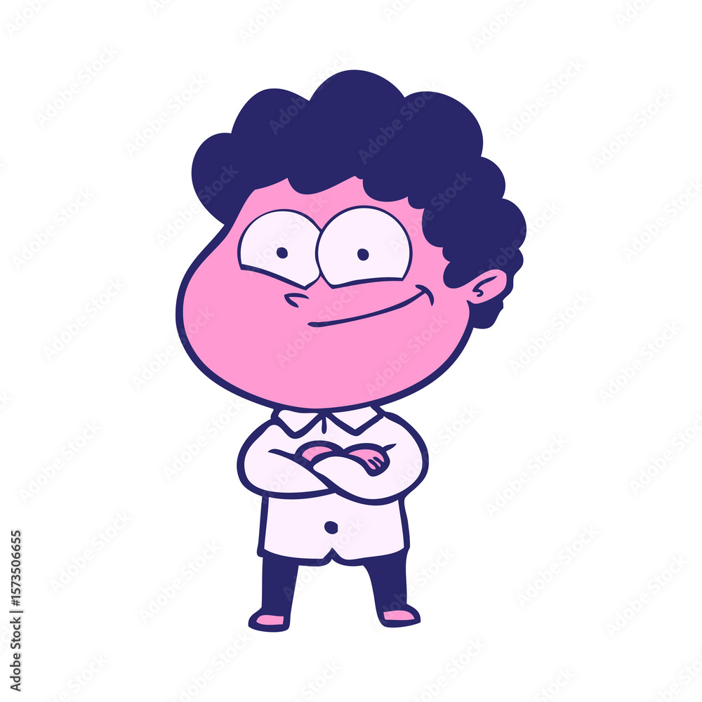 cartoon happy man in bright neon color cartoon happy man in bright neon color