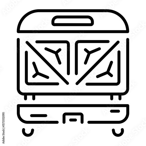 A line style icon representing sandwich maker