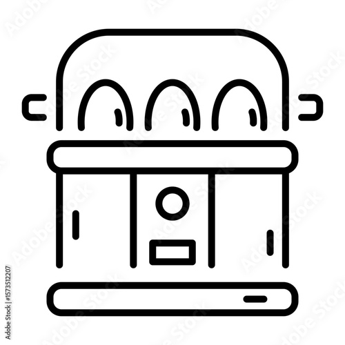 An outline style icon showing egg boiler
