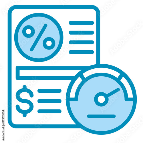 Credit History  Icon Element For Design
