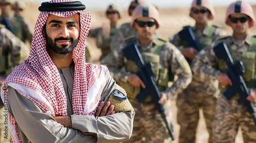 Saudi Arabian Military Officer in Desert