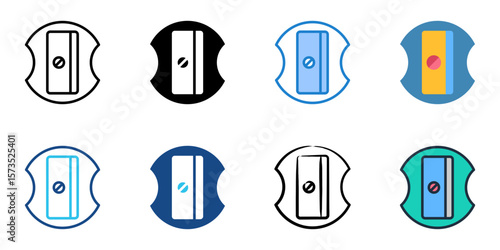 Sharpener icon set multiple style collection 
