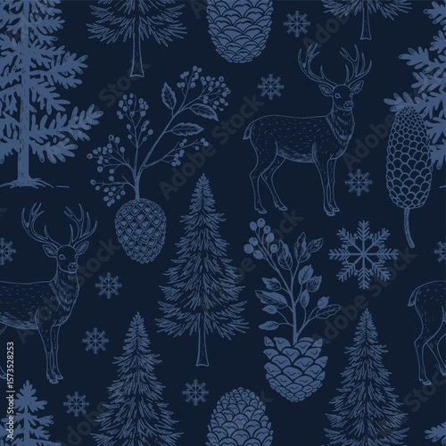 Seamless Shibori Wing Pattern - Indigo Blue Geometric Motifs - Japanese-Inspired Textile Design - Minimalist Fabric Print