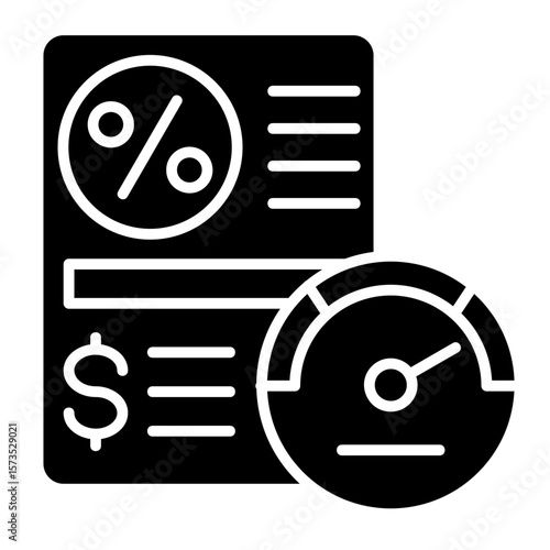 Credit History  Icon Element For Design
