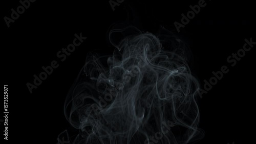90 Frames Cigarette smoke looping,seamless black background