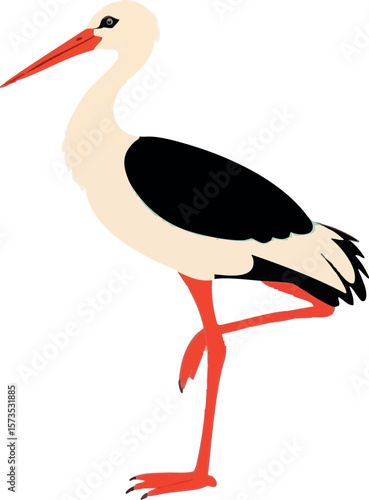 Realistic Standing Weasel Turtle Vector Illustration on White Background (Side Profile)
