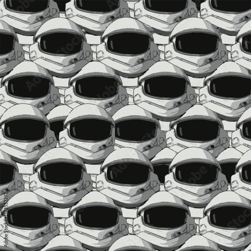 Astronaut Helmet Galaxy Cosmos Universe Space Pattern