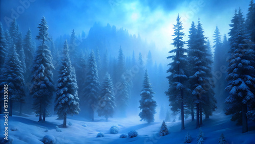 winter forest in winter