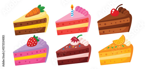 Assortment of Delicious Cake Slices