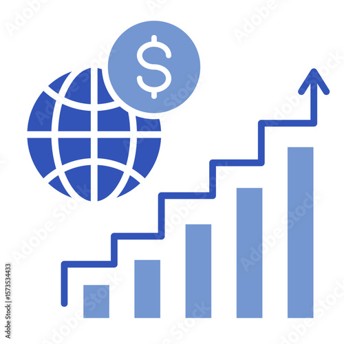 Economic Uplift  Icon Element For Design
