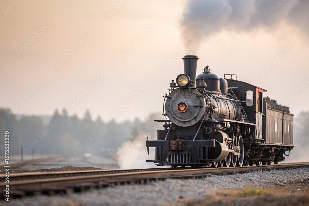 Naklejka premium old steam train
