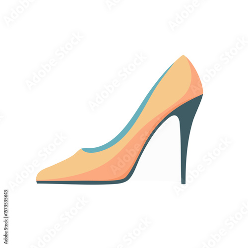 High Heel Shoe Icon Isolated on a Transparent Background 