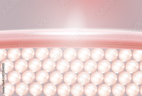 tissue repair serum on damaged or bumpy skin cells, 3d illustration	

