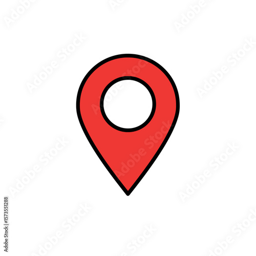 Free Download Location Pin Symbol Red Flat Icon Clear Map Design - GFXLoad