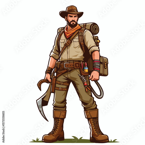 Wallpaper Mural vector full body image of an adventurer Torontodigital.ca