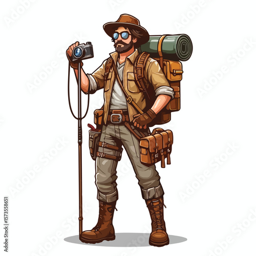 Wallpaper Mural vector full body image of an adventurer Torontodigital.ca