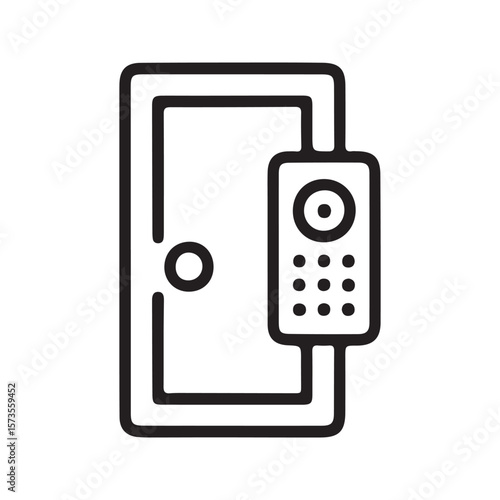 Door intercom with keypad and speaker entry system