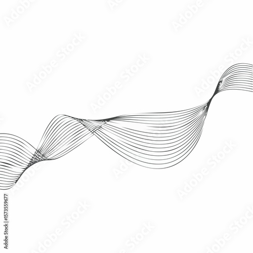 strands of ribbon that unravel lengthwise isolated for your design template