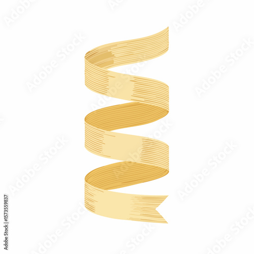 Wooden and golden ribbon bracelets on white background isolated for design use