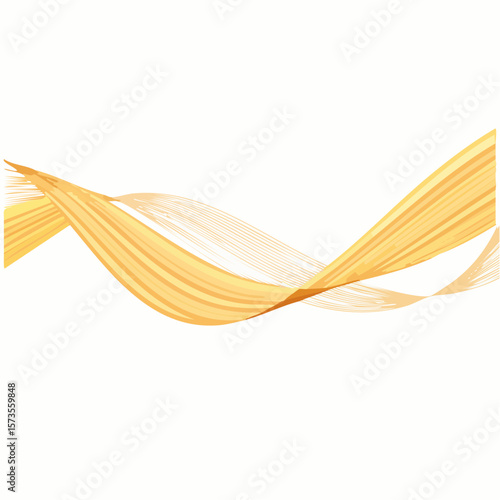Wooden and golden ribbon bracelets on white background isolated for design use