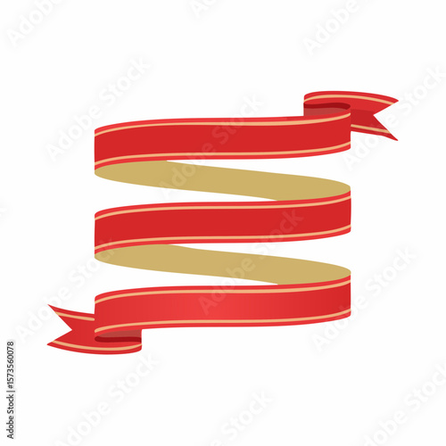 strands of ribbon that unravel lengthwise isolated for your design template