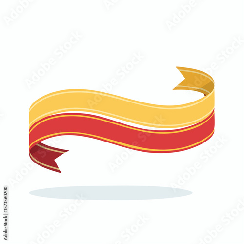 strands of ribbon that unravel lengthwise isolated for your design template