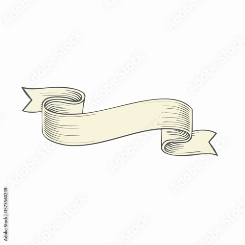 strands of ribbon that unravel lengthwise isolated for your design template